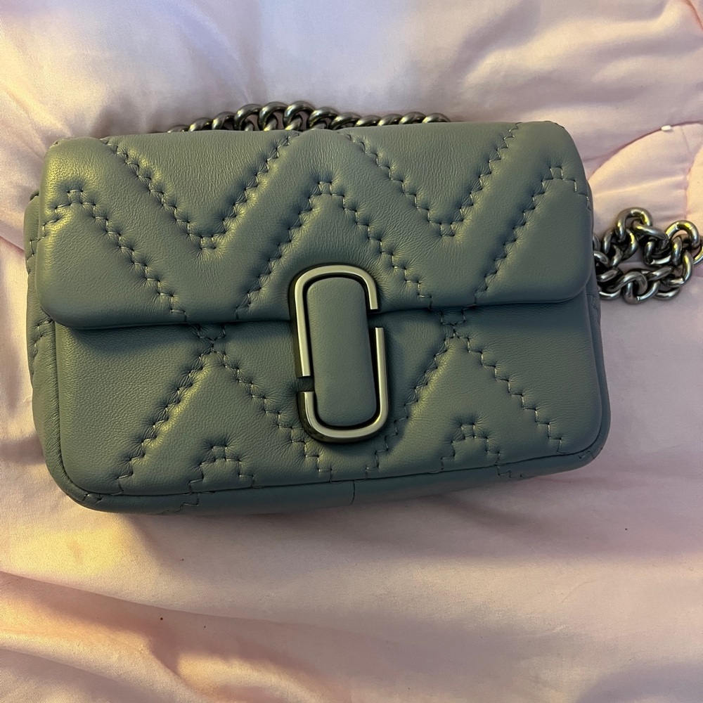 Marc Jacobs Quilted Gray Crossbody Bag New